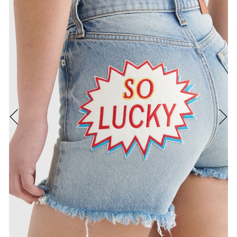 Lucky Brand High Rise Cut Off Jean Short